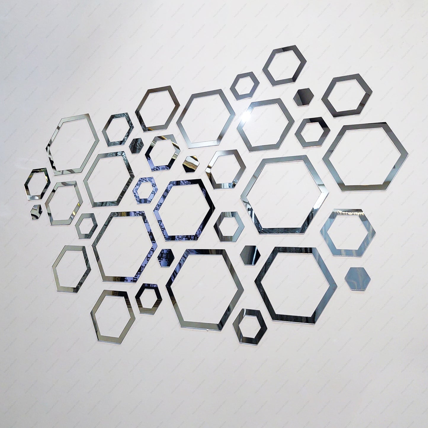 Hexagon Elegant Acrylic Wall Decor Mirrors