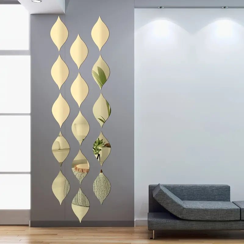 Teardrop Elegant Acrylic Wall Decor Mirrors